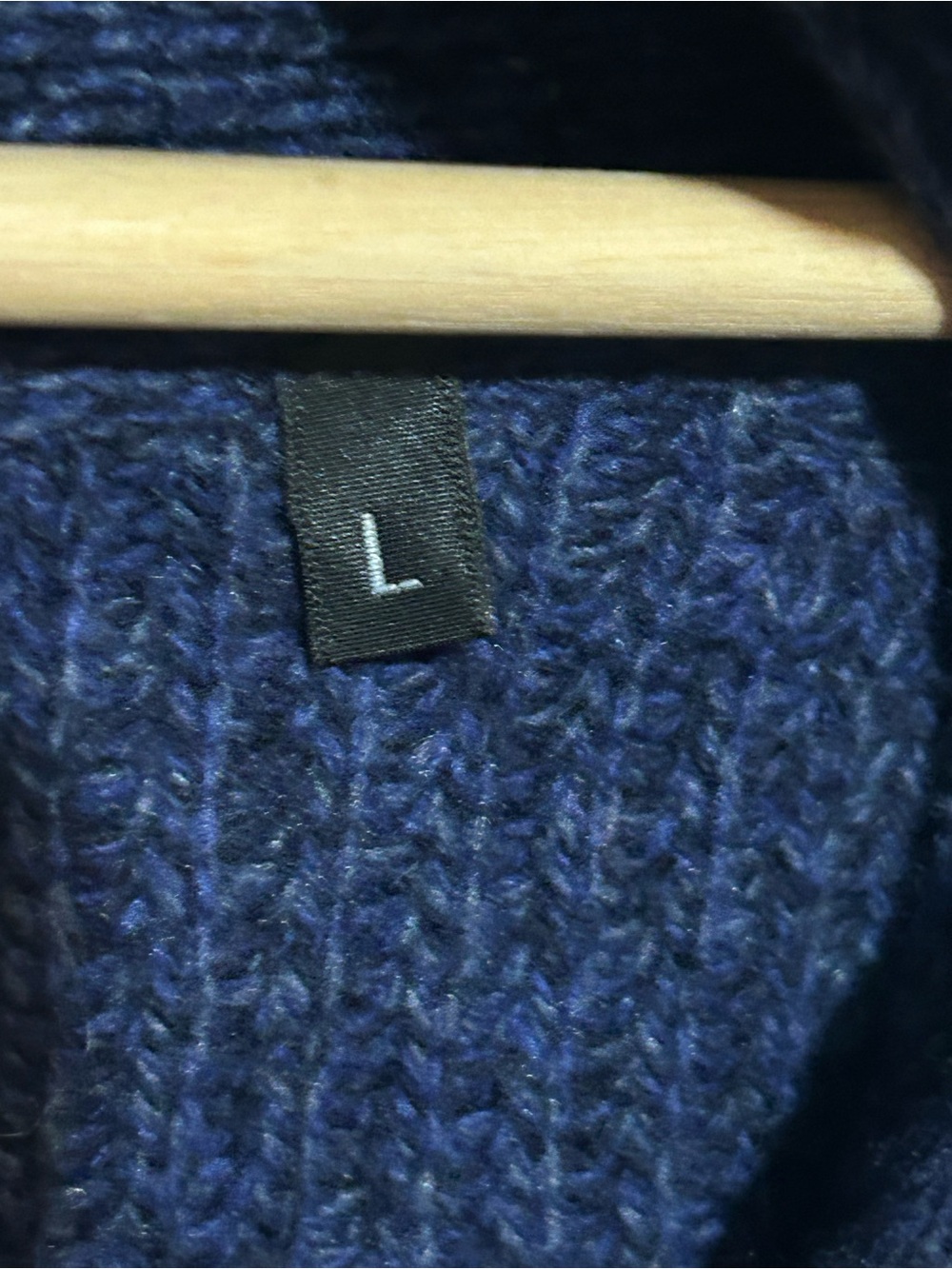 Hörst Men’s Navy Wool Shawl Collar Cardigan Made in Italy L - Picture 10 of 11